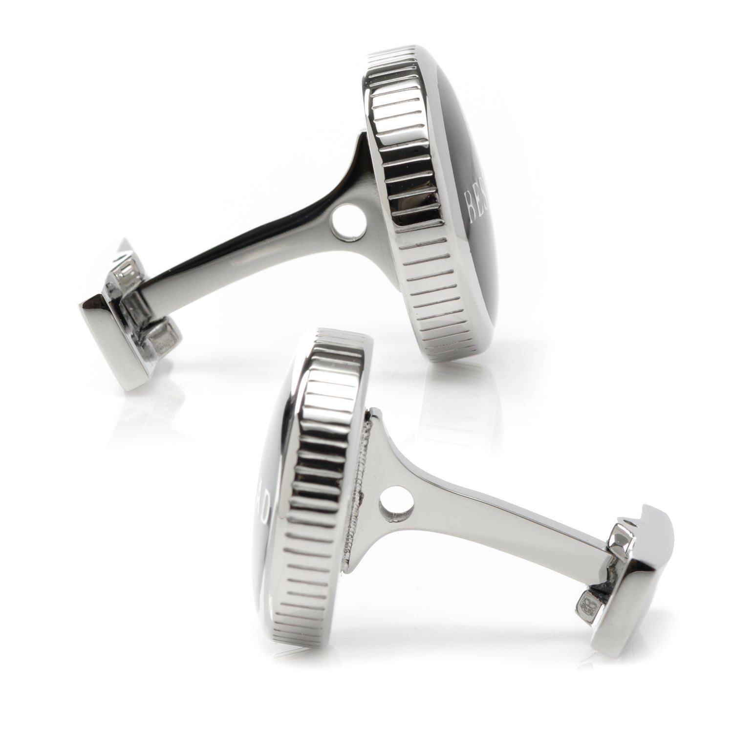 Best Dad Black Stainless Steel Cufflinks by Cufflinks.com
