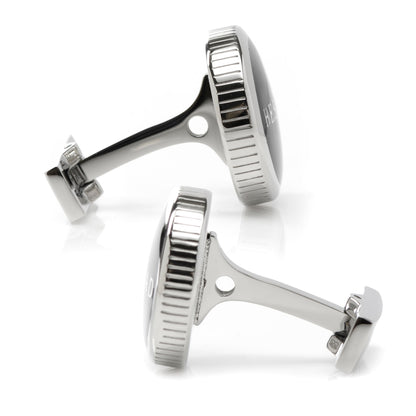 Best Dad Black Stainless Steel Cufflinks by Cufflinks.com