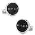 Best Dad Black Stainless Steel Cufflinks by Cufflinks.com