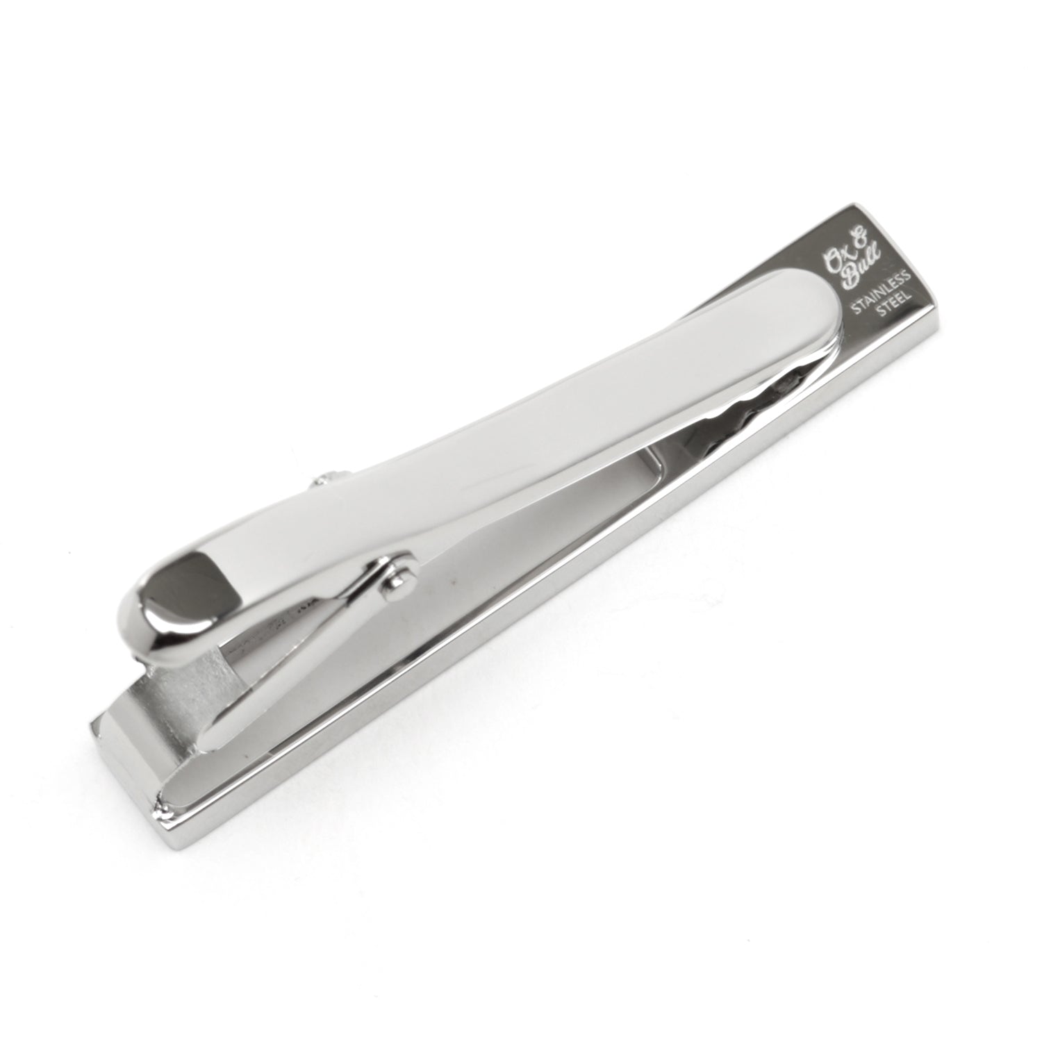 Die Cut Mother of Pearl Stainless Steel Tie Clip by Cufflinks.com