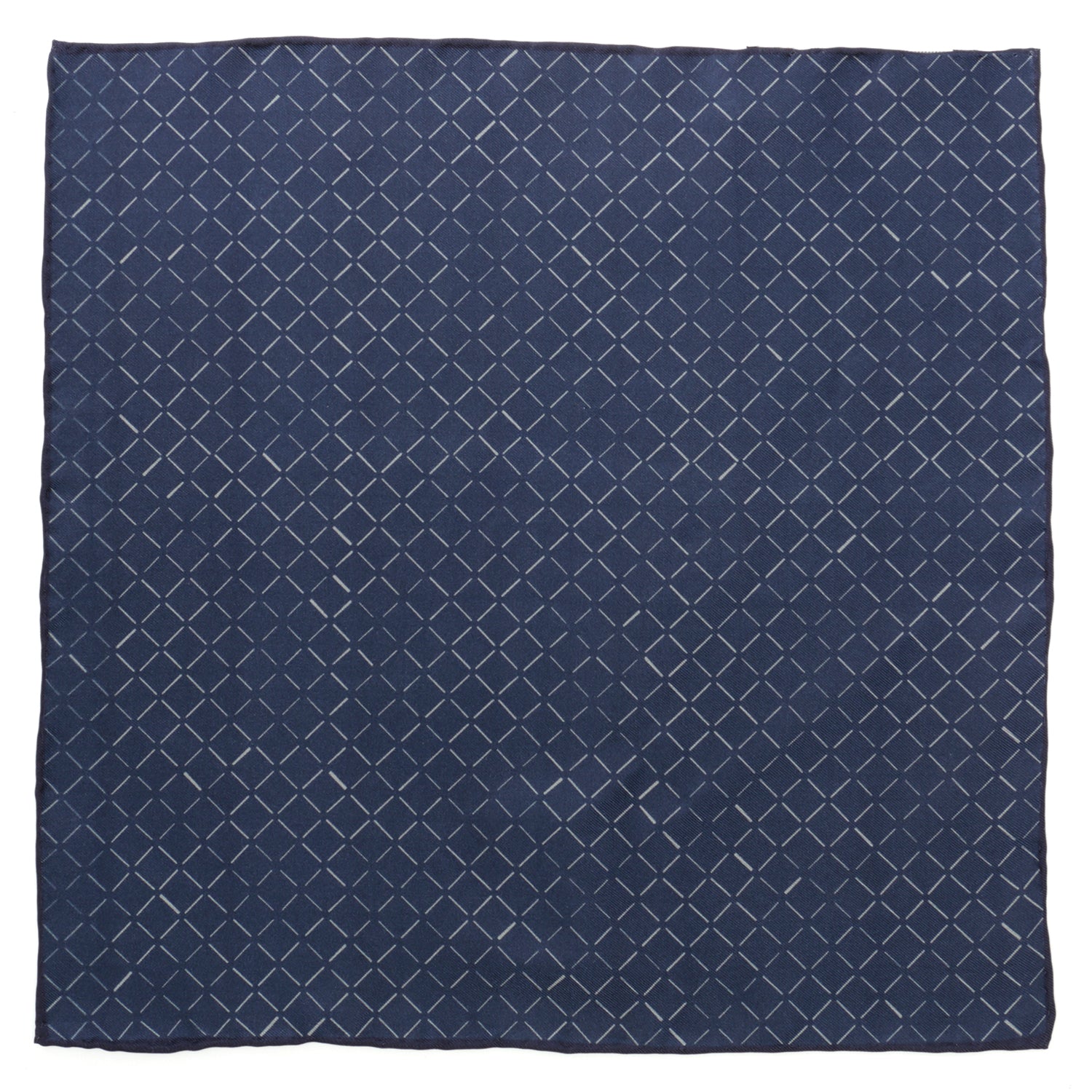 Navy Diamond Pocket Square by Cufflinks.com