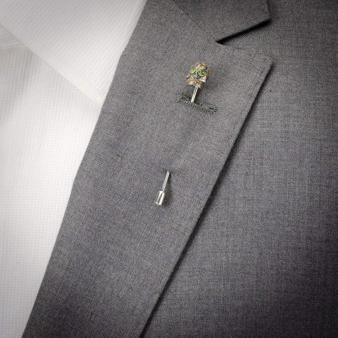 Sterling Silver Skull Stick Pin by Cufflinks.com