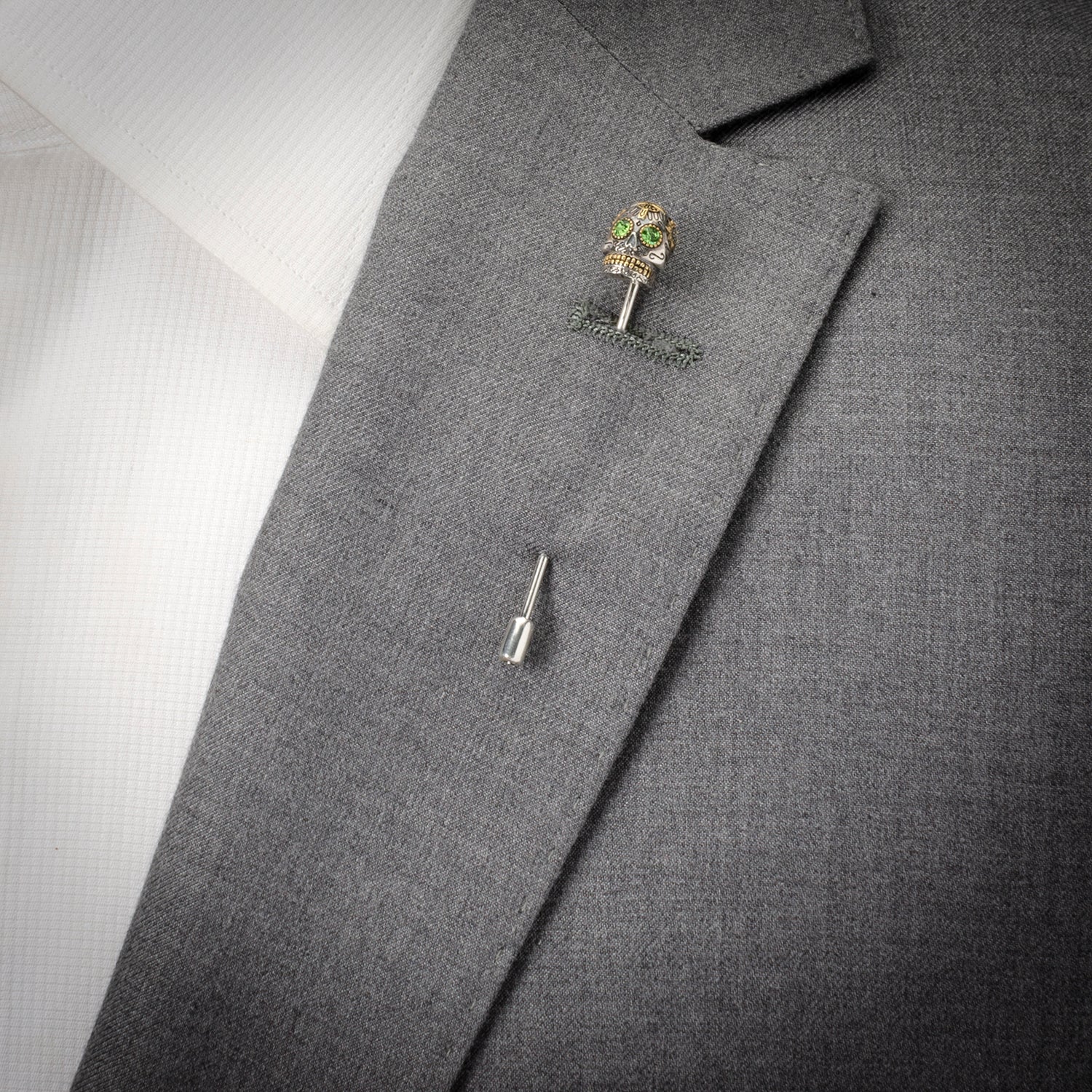 Sterling Silver Skull Stick Pin by Cufflinks.com