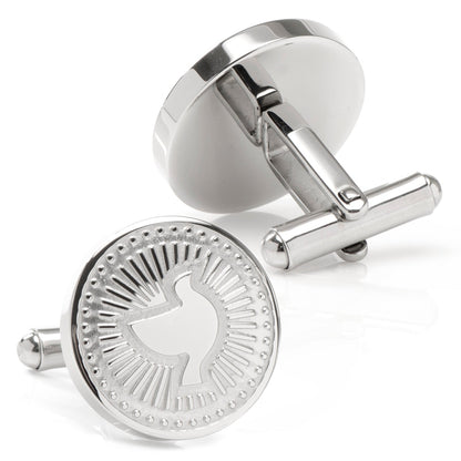 Silver Dove Radial Cufflinks by Cufflinks.com