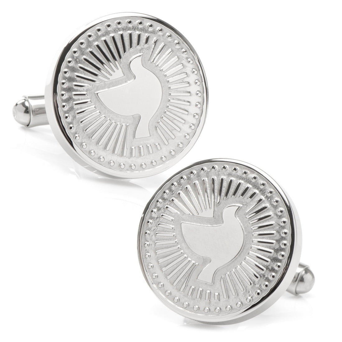 Silver Dove Radial Cufflinks by Cufflinks.com