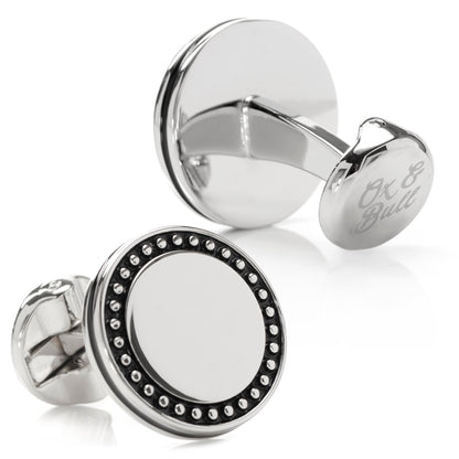 Engravable Studded Cufflinks by Cufflinks.com