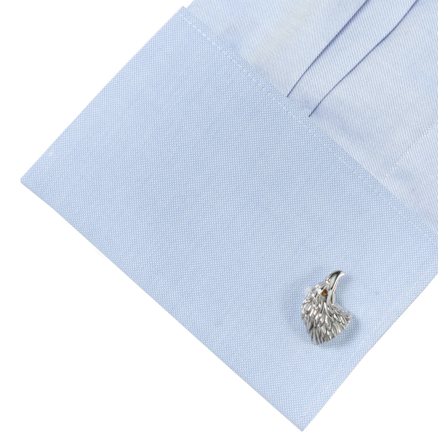 Stainless Steel Eagle Head Cufflinks by Cufflinks.com