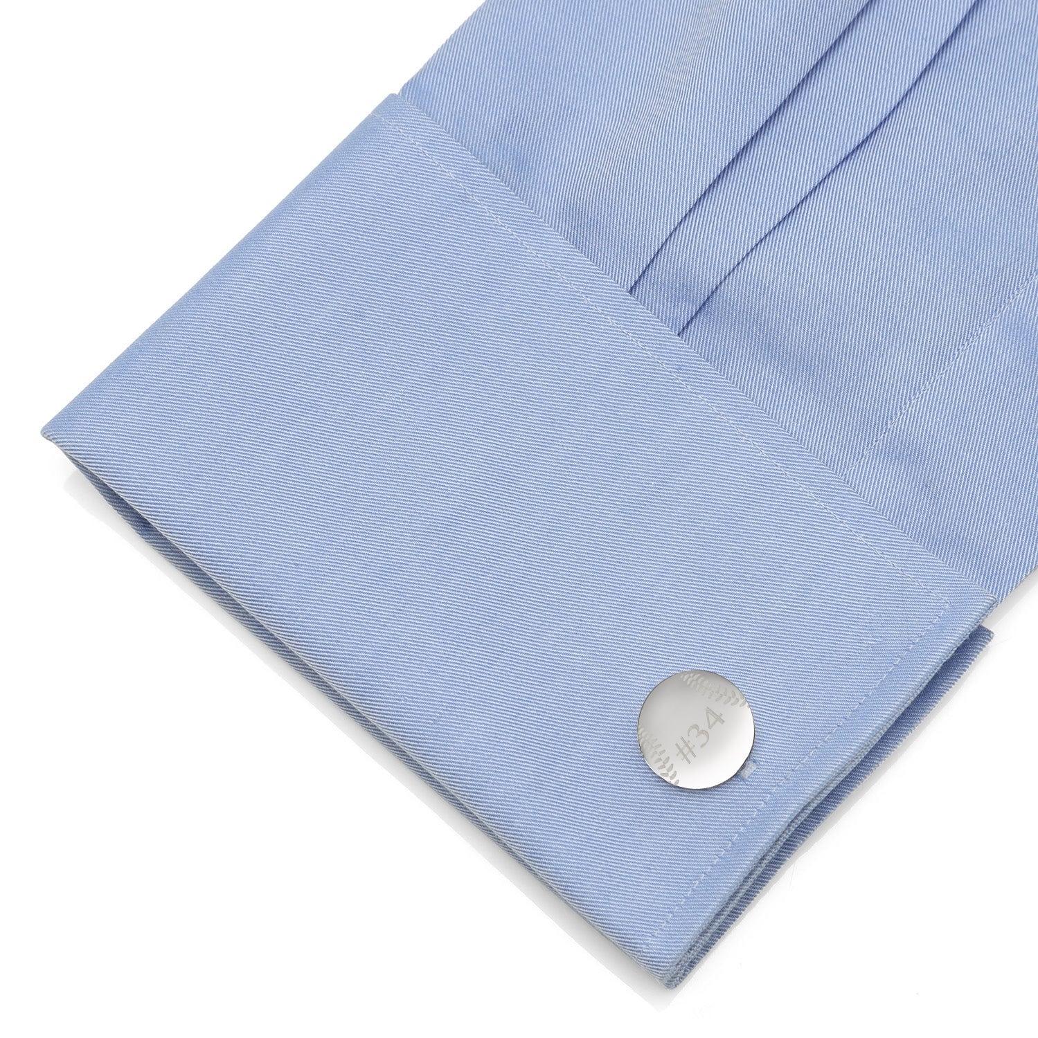 Stainless Steel Engravable Baseball Cufflinks by Cufflinks.com