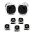 Faceted Onyx Cushion Stainless Steel 5-Stud Set by Cufflinks.com