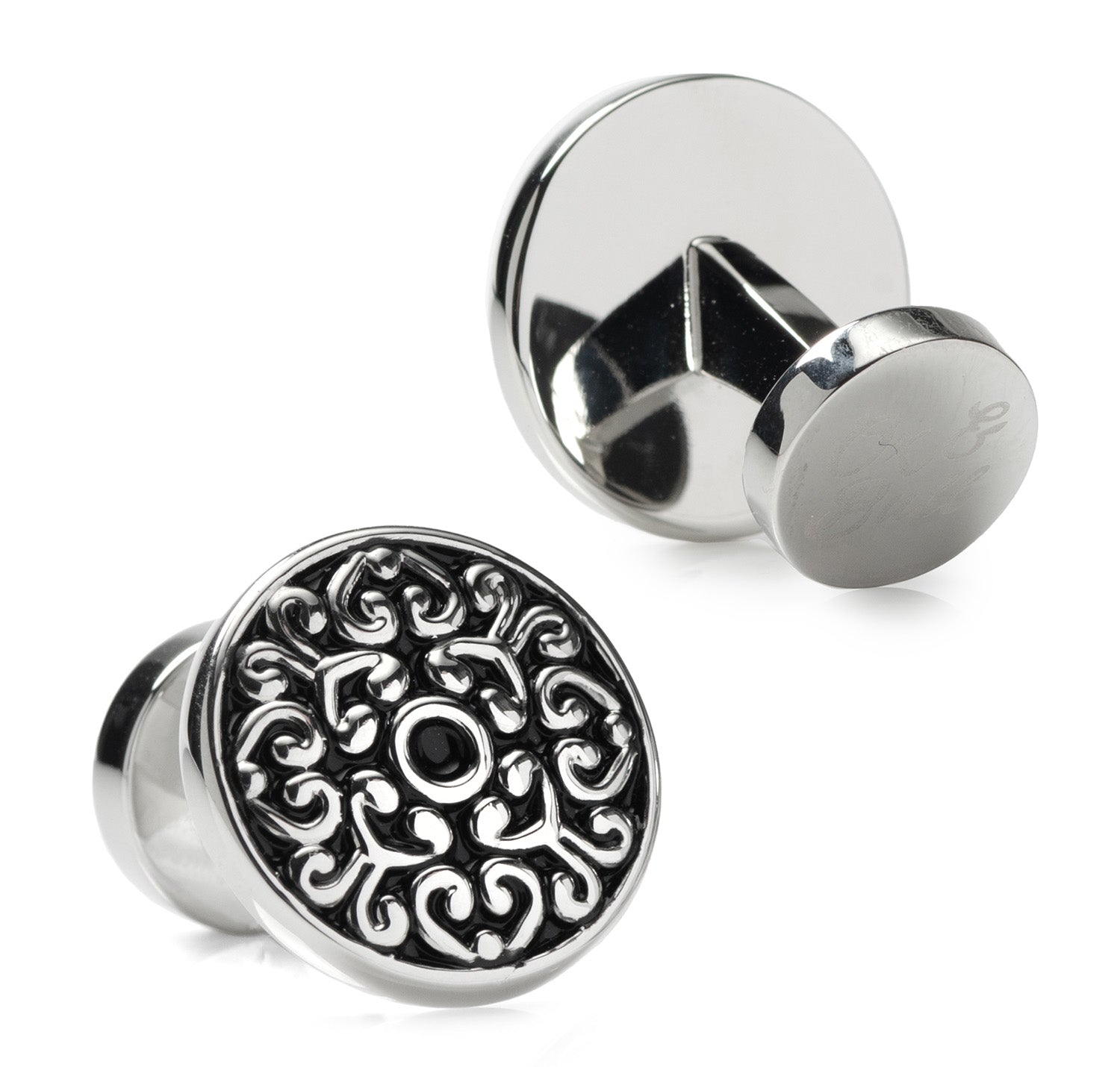 Antique Filigree Round Cufflinks by Cufflinks.com