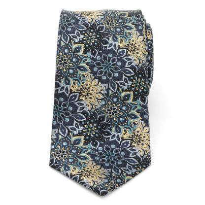 Kaleido Floral Navy Tan Accented Men&