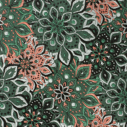 Green Floral Tie and Pocket Square Gift Set