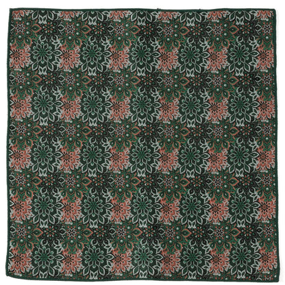 Green Floral Tie and Pocket Square Gift Set by Cufflinks.com