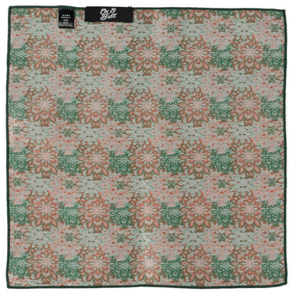 Green Floral Tie and Pocket Square Gift Set by Cufflinks.com