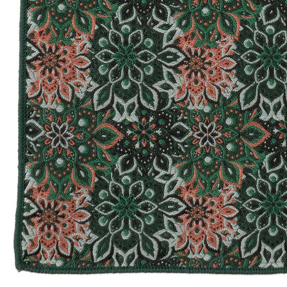 Green Floral Pocket Square by Cufflinks.com