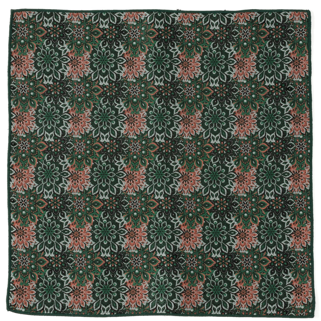 Green Floral Pocket Square by Cufflinks.com