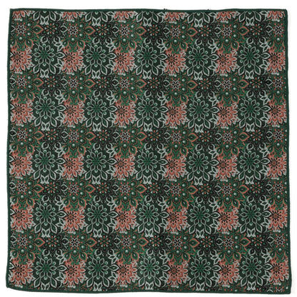 Green Floral Pocket Square by Cufflinks.com