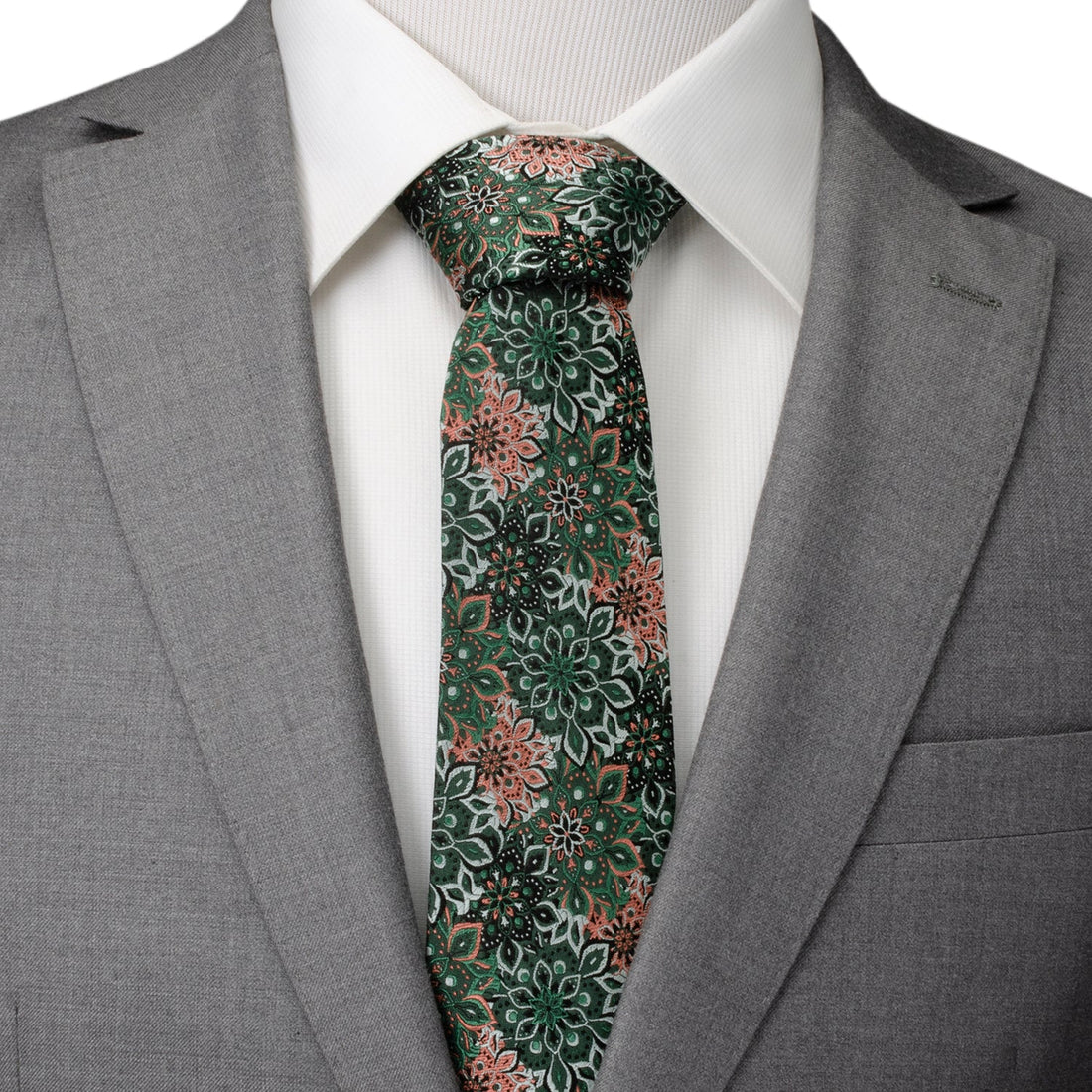 Kaleido Floral Coral Accented Men&