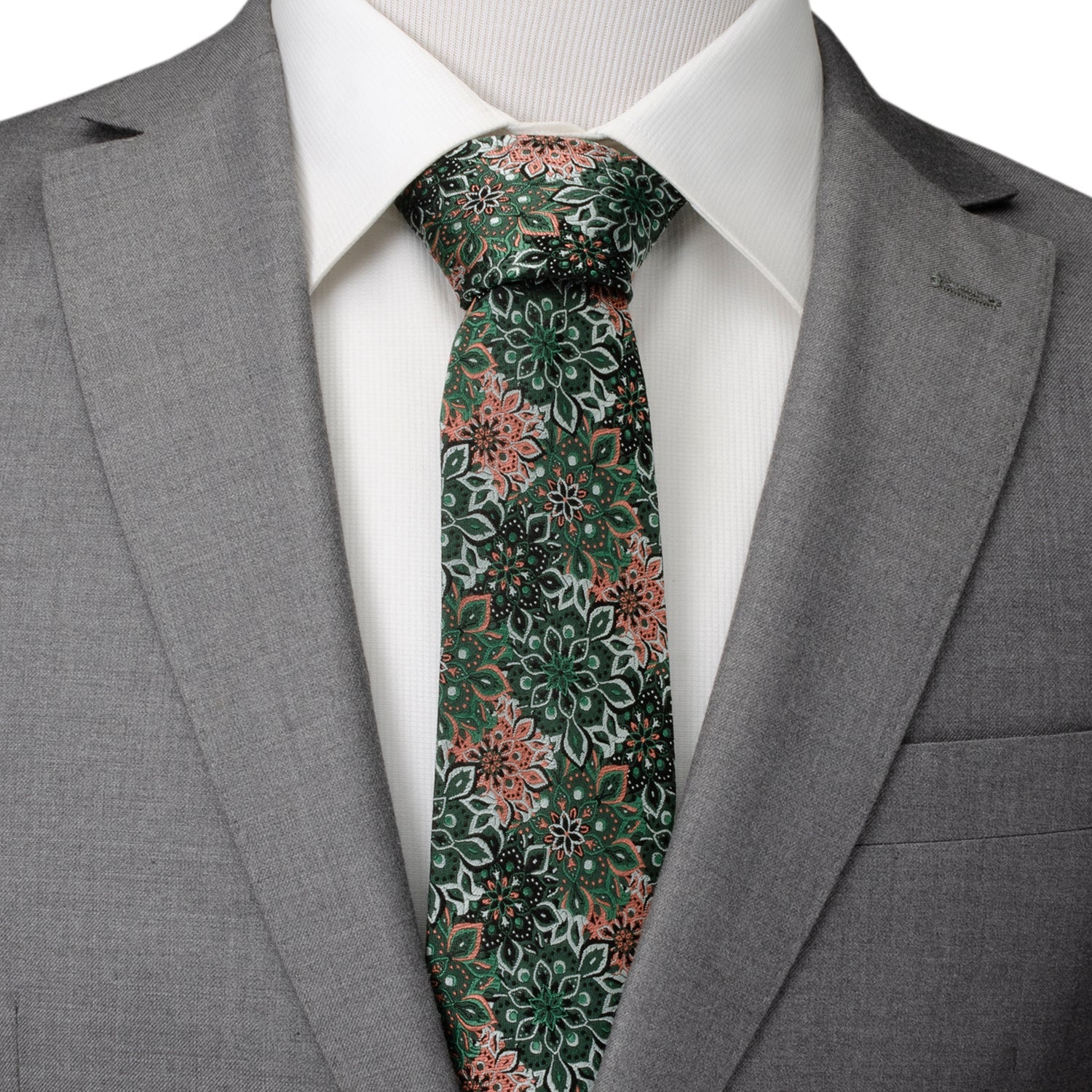 Kaleido Floral Coral Accented Men&