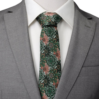 Kaleido Floral Coral Accented Men&
