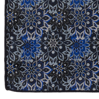 Navy Floral Pocket Square  DestGlow