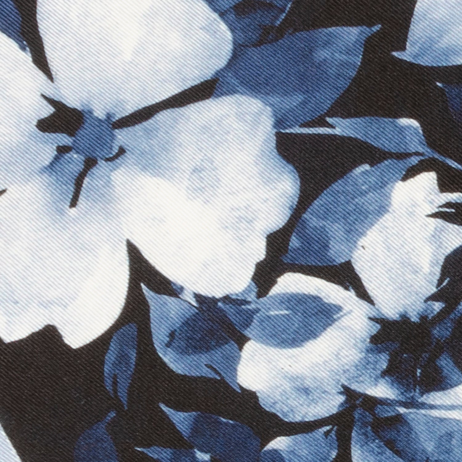Painted Floral Black Pocket Square by Cufflinks.com