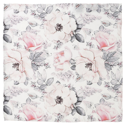 Painted Floral Gray Pocket Square by Cufflinks.com