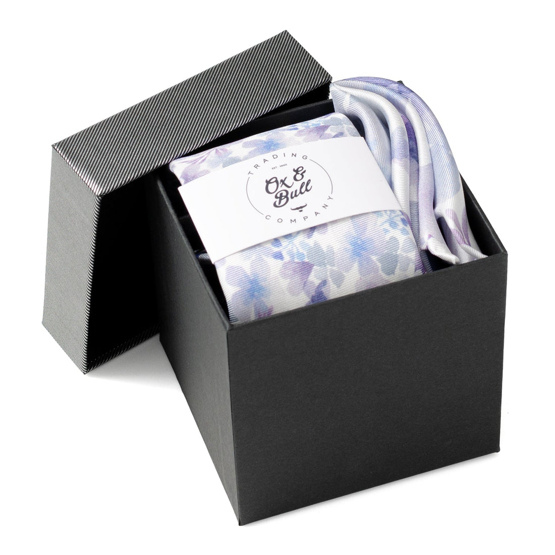 Watercolor Lavender Tie and Pocket Square Gift Set  DestGlow