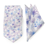Watercolor Lavender Tie and Pocket Square Gift Set 