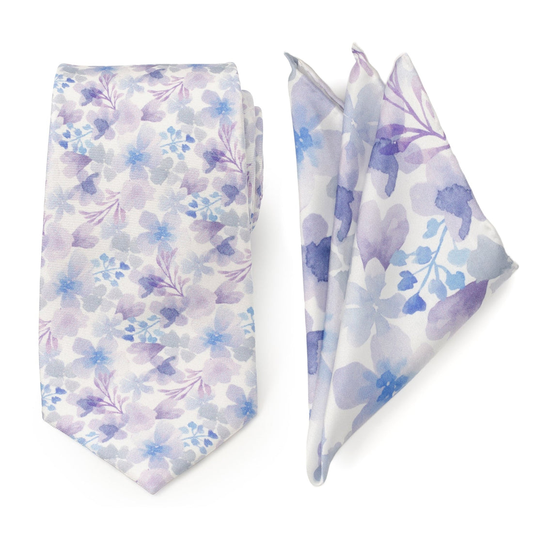 Watercolor Lavender Tie and Pocket Square Gift Set  DestGlow