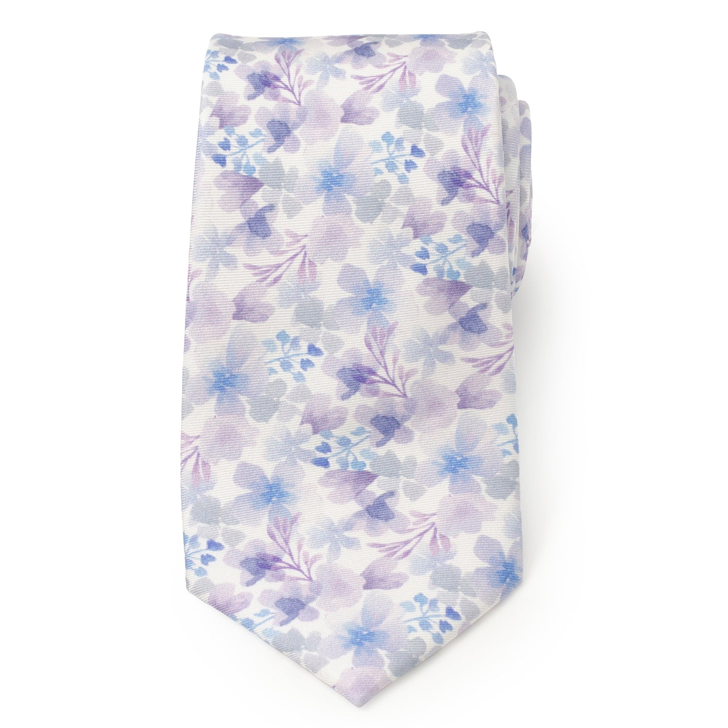 Watercolor Lavender Mix Print Silk Men&