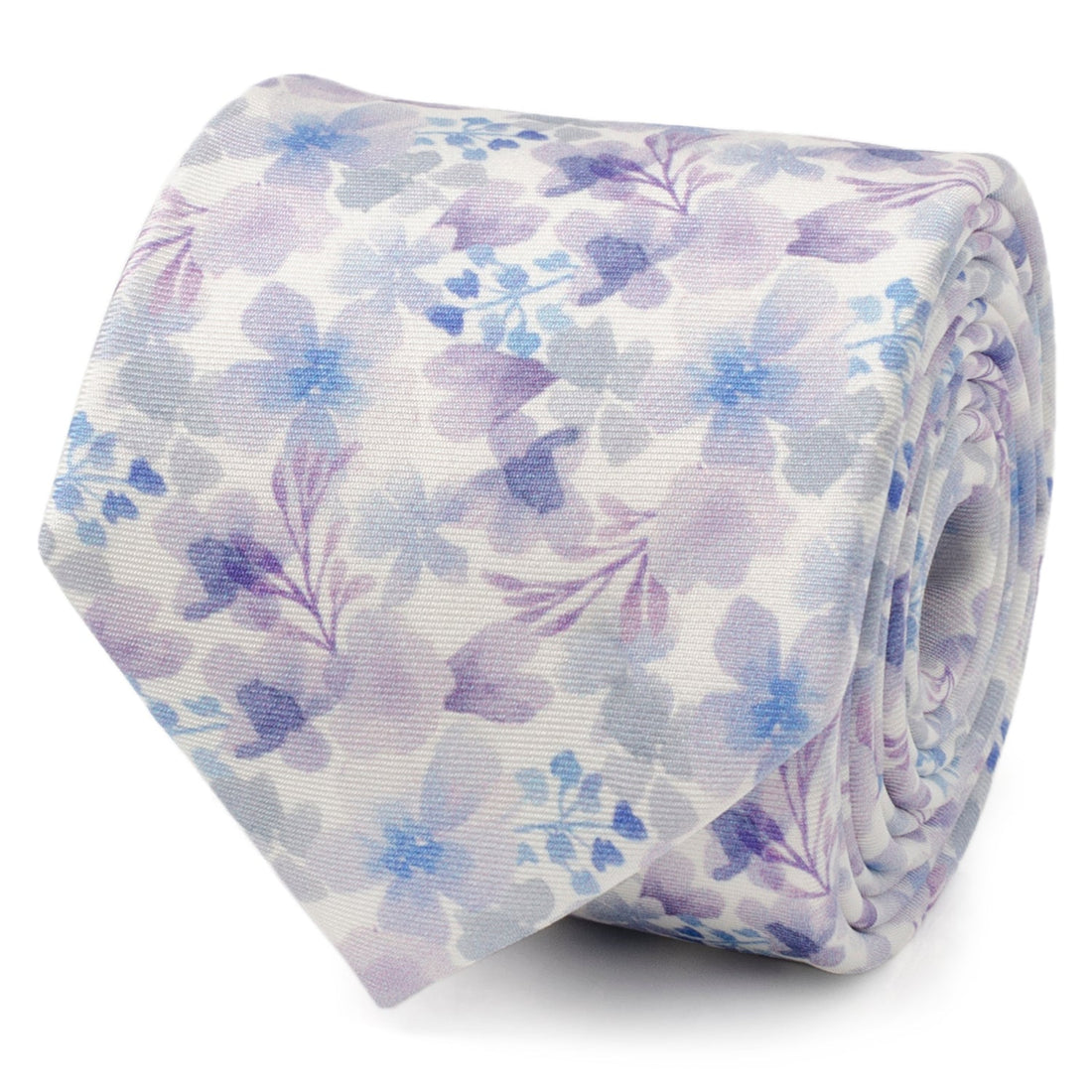Watercolor Lavender Mix Print Silk Men&