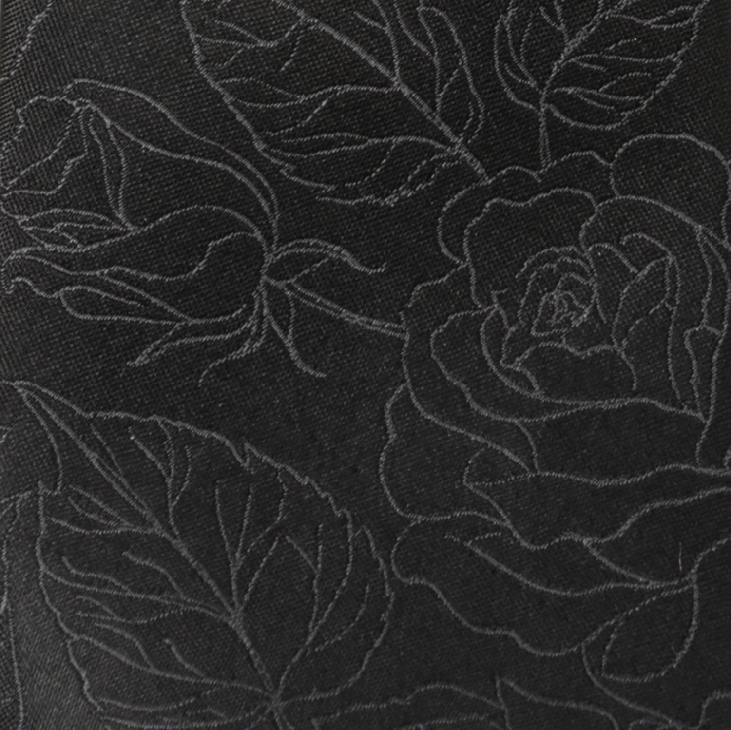 Black Floral Tie and Pocket Square Gift Set by Cufflinks.com