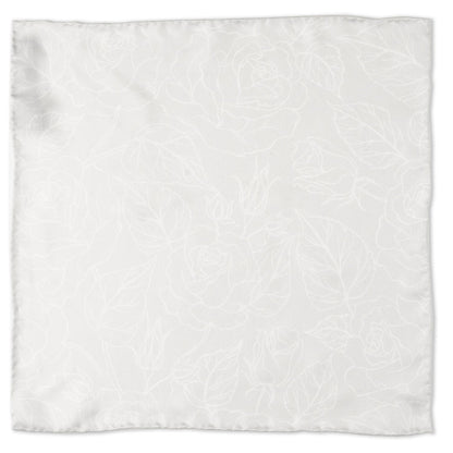 Black Floral Tie and Pocket Square Gift Set