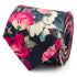 Painted Floral Navy Silk Men&