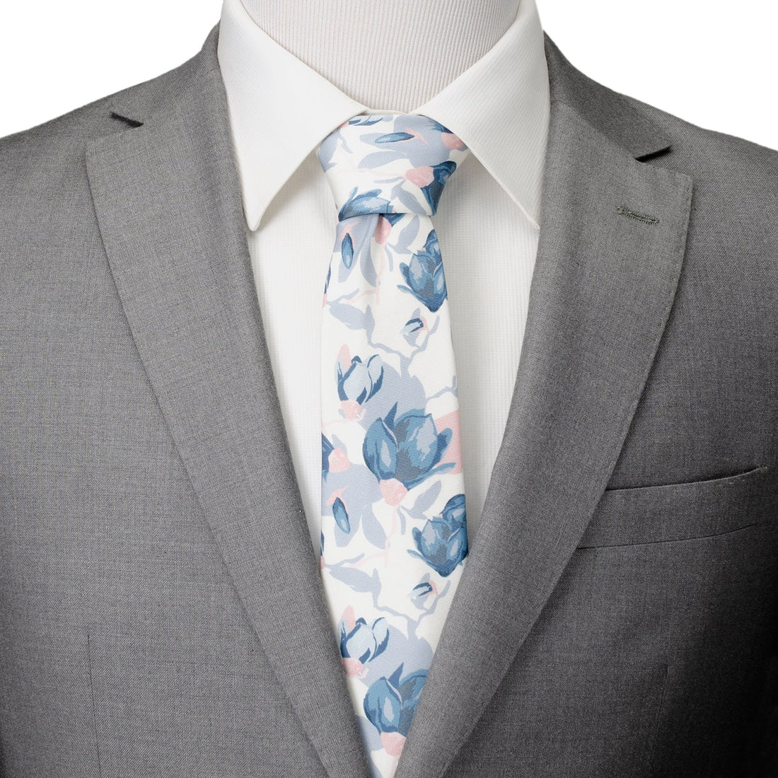 White Floral Patterned Printed Men&