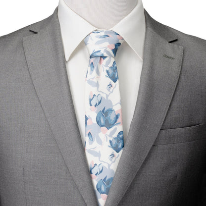 White Floral Patterned Printed Men&