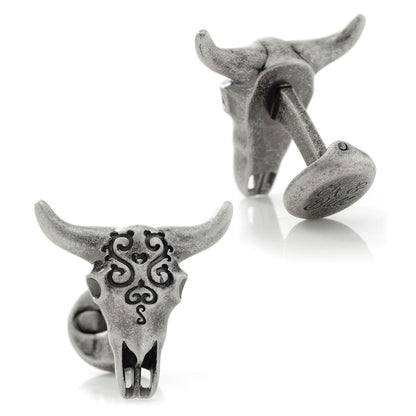 Antique Stainless Steel Carved Cow&