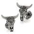Antique Stainless Steel Carved Cow&