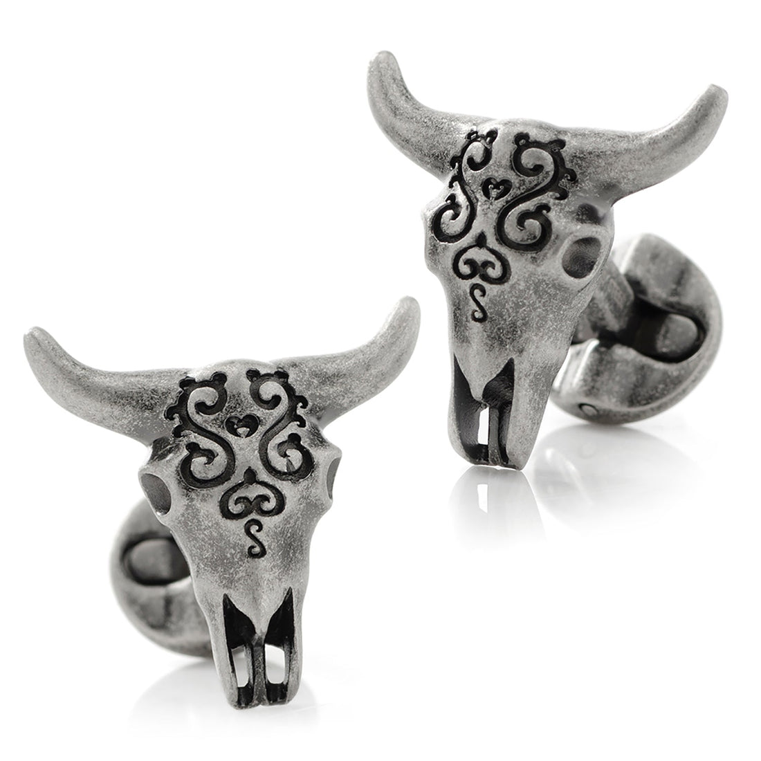 Antique Stainless Steel Carved Cow&