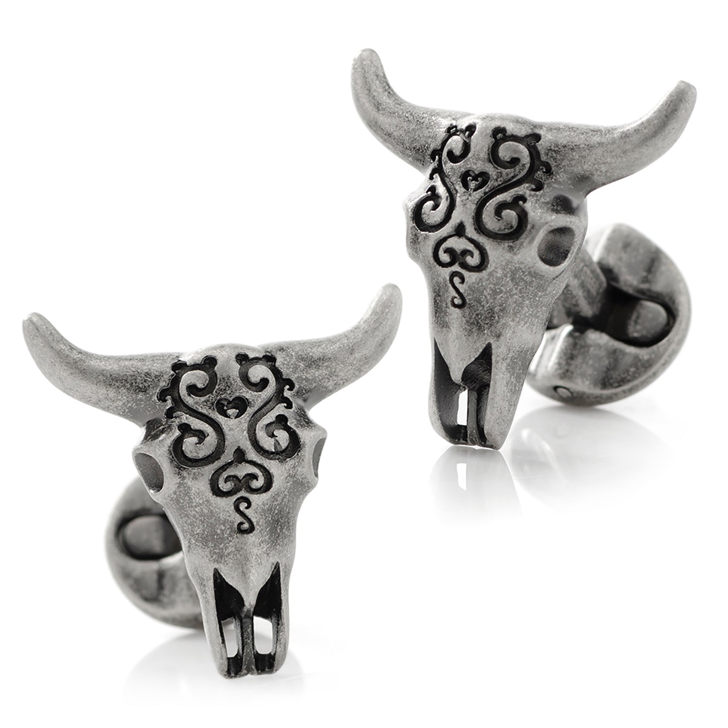 Antique Stainless Steel Carved Cow&