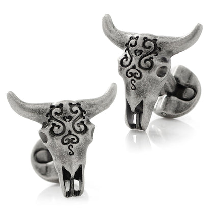 Antique Stainless Steel Carved Cow&