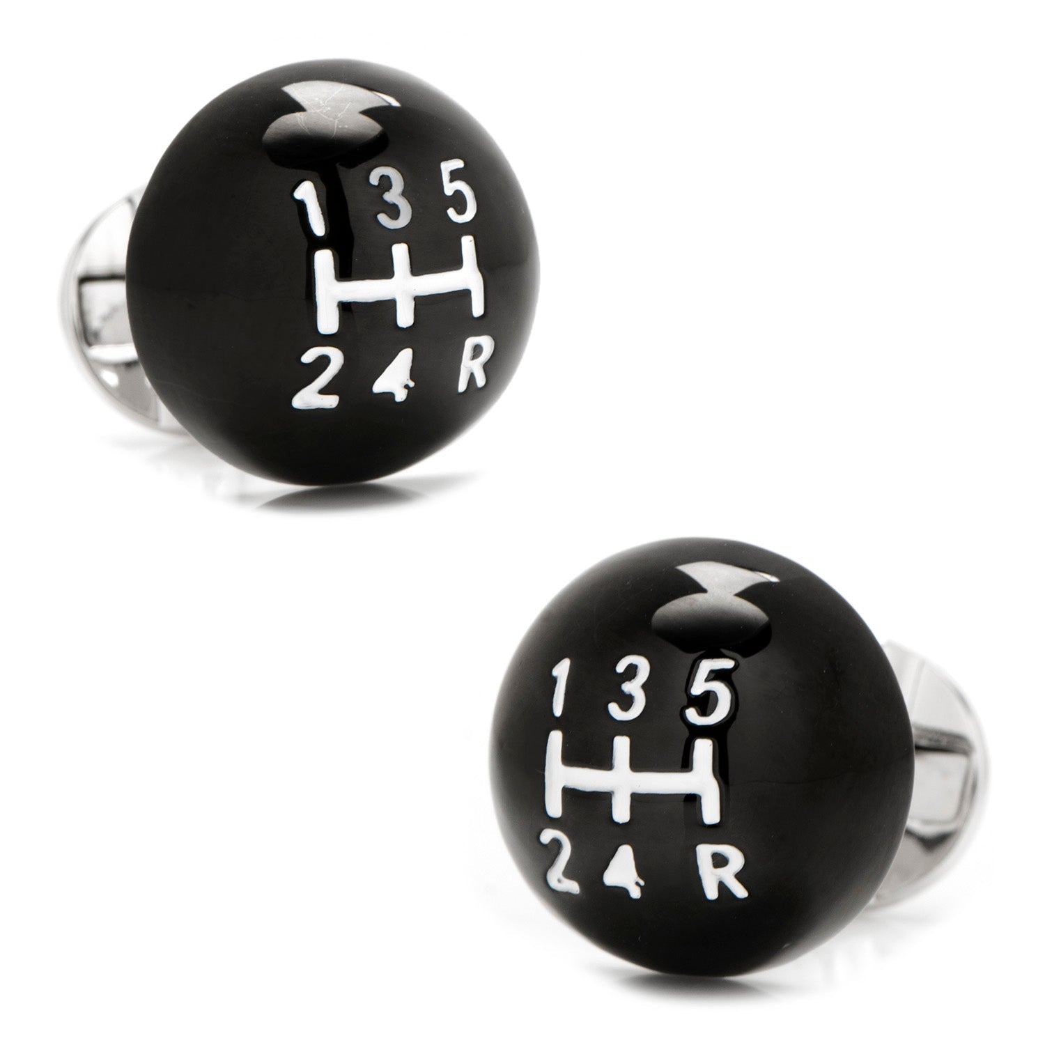 3D Black Gear Shifter Cufflinks by Cufflinks.com