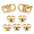 Horse Bit Gold Stainless Steel 5-Stud Set by Cufflinks.com