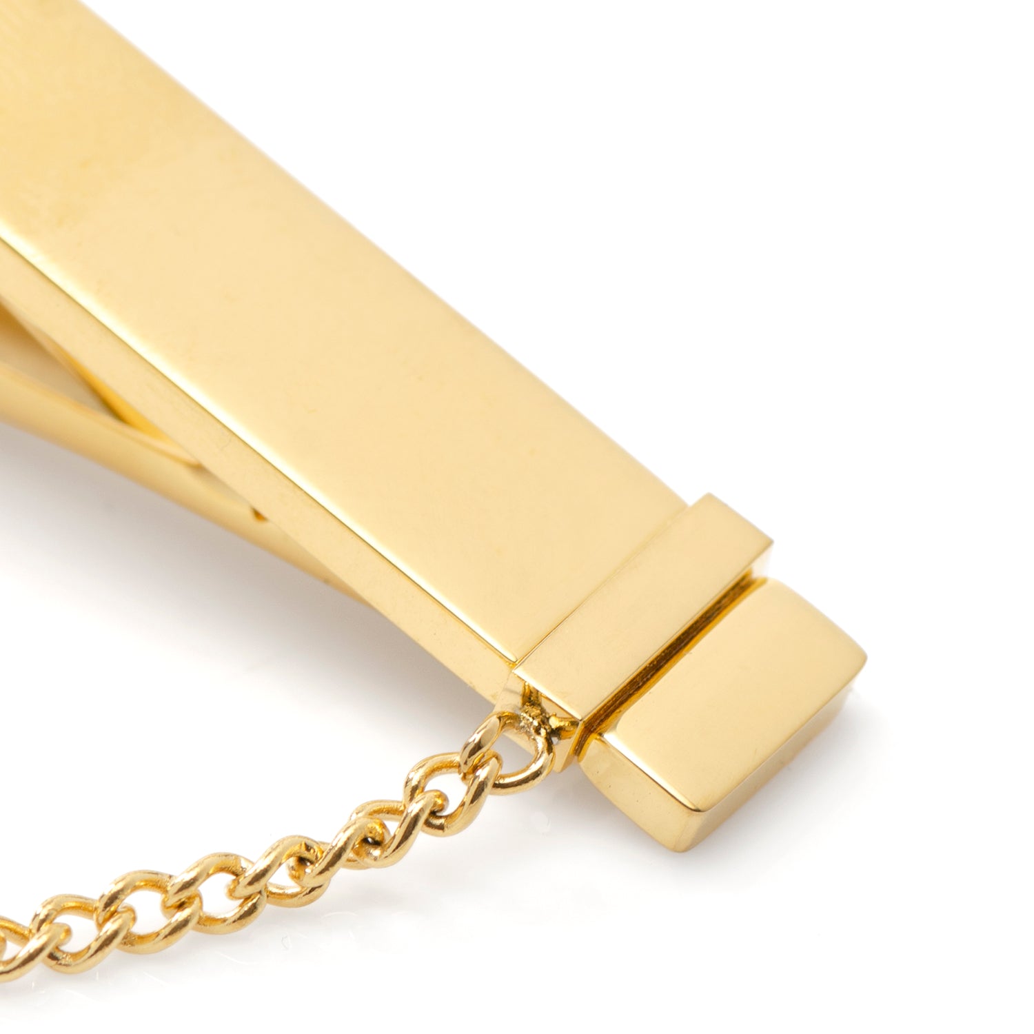 Stainless Steel Gold Chain Tie Clip by Cufflinks.com