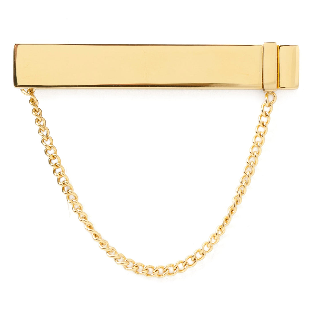 Stainless Steel Gold Chain Tie Clip by Cufflinks.com