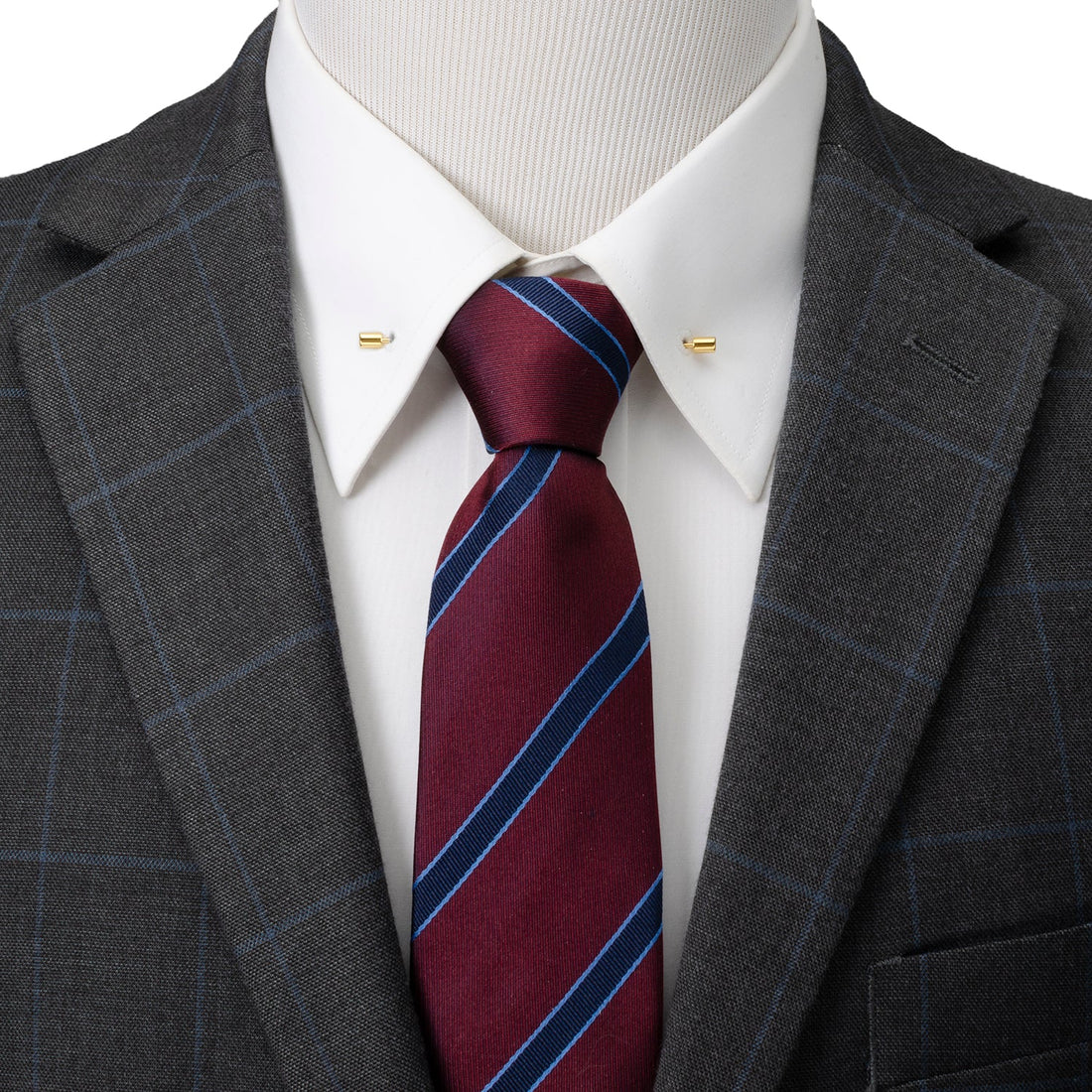 Stainless Steel Gold Bar Collar Bar by Cufflinks.com
