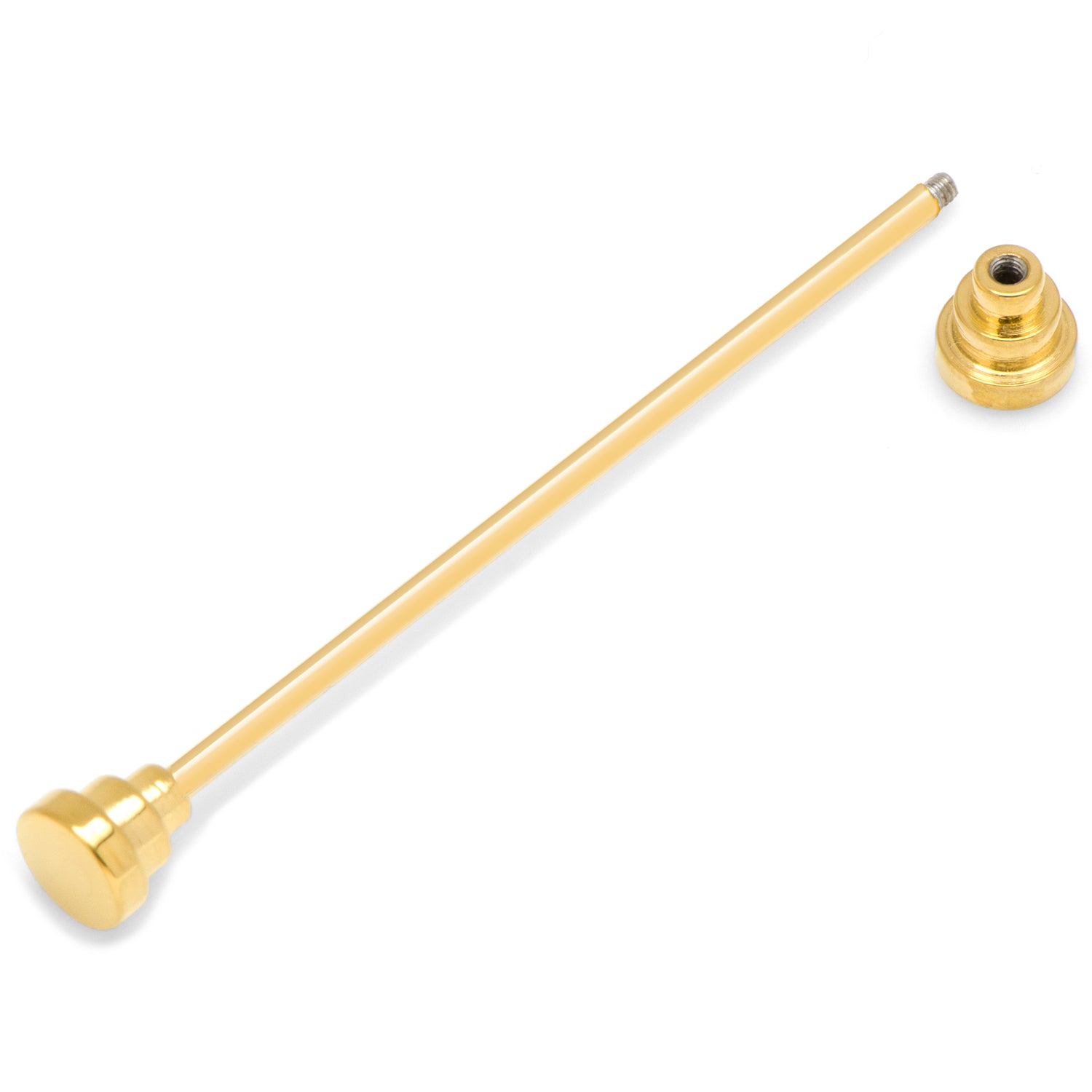 Stainless Steel Gold Steps Eyelet Collar Bar by Cufflinks.com