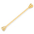 Stainless Steel Gold Steps Eyelet Collar Bar by Cufflinks.com