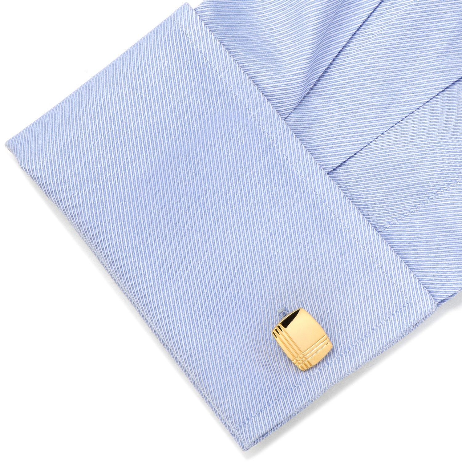 Sterling Silver Gold Tartan Plaid Cufflinks by Cufflinks.com